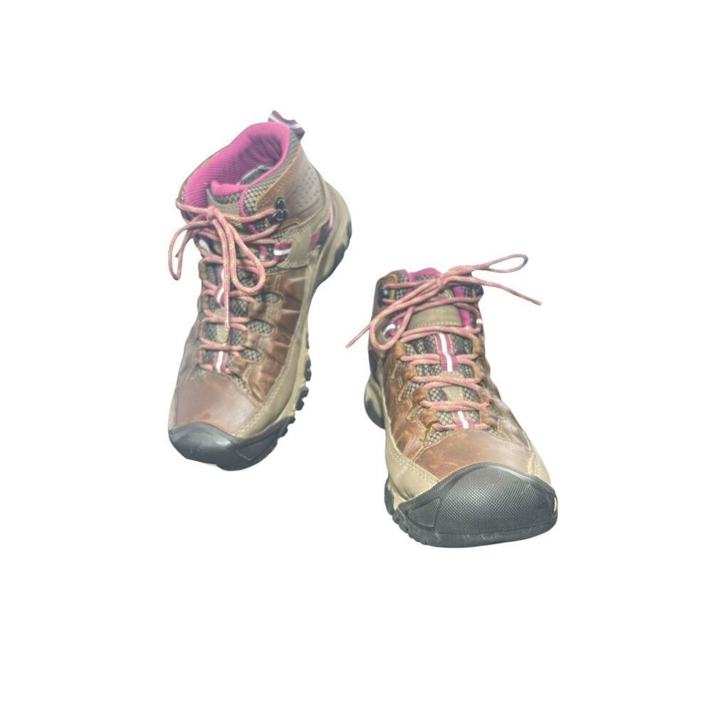 Keen Women’s Waterproof Hiking Boots Brown Pink – Size 9 - Picture 2 of 14